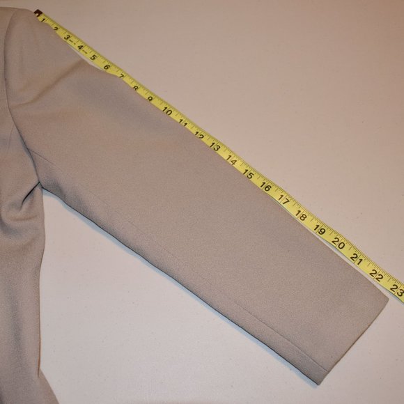 Vintage Alfred Dunner Women's Beige Wool Blazer Petite Size 6 6P Made in USA - Picture 9 of 15